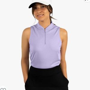 Sleeveless golf polo